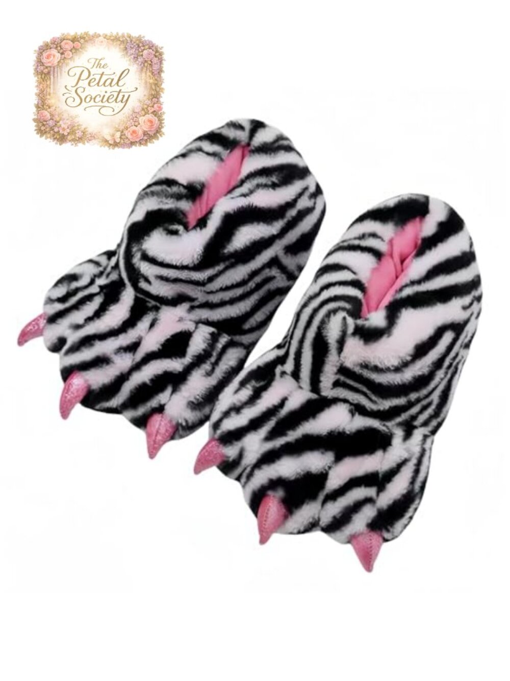 Plush Animal Paw Slippers Warm Comfy Costume Claw Slippers for Adults